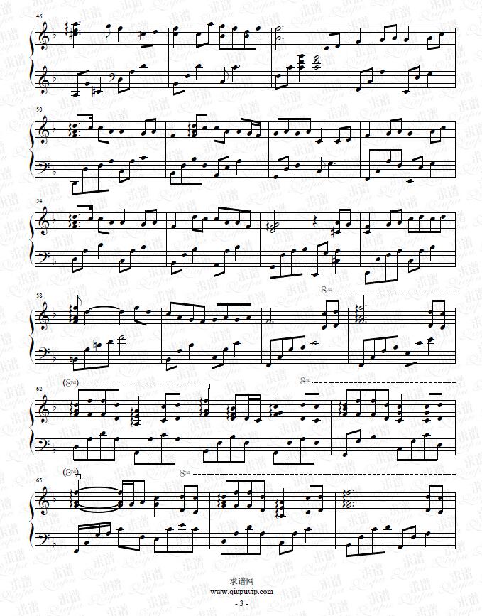 《祝福》钢琴谱由求谱网制作,并提供《祝福》钢琴曲在线试听,《祝福》