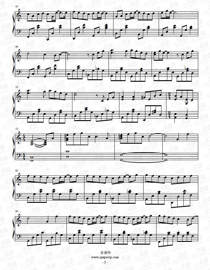 《原谅》钢琴谱由求谱网制作,并提供《原谅》钢琴曲在线试听,《原谅》